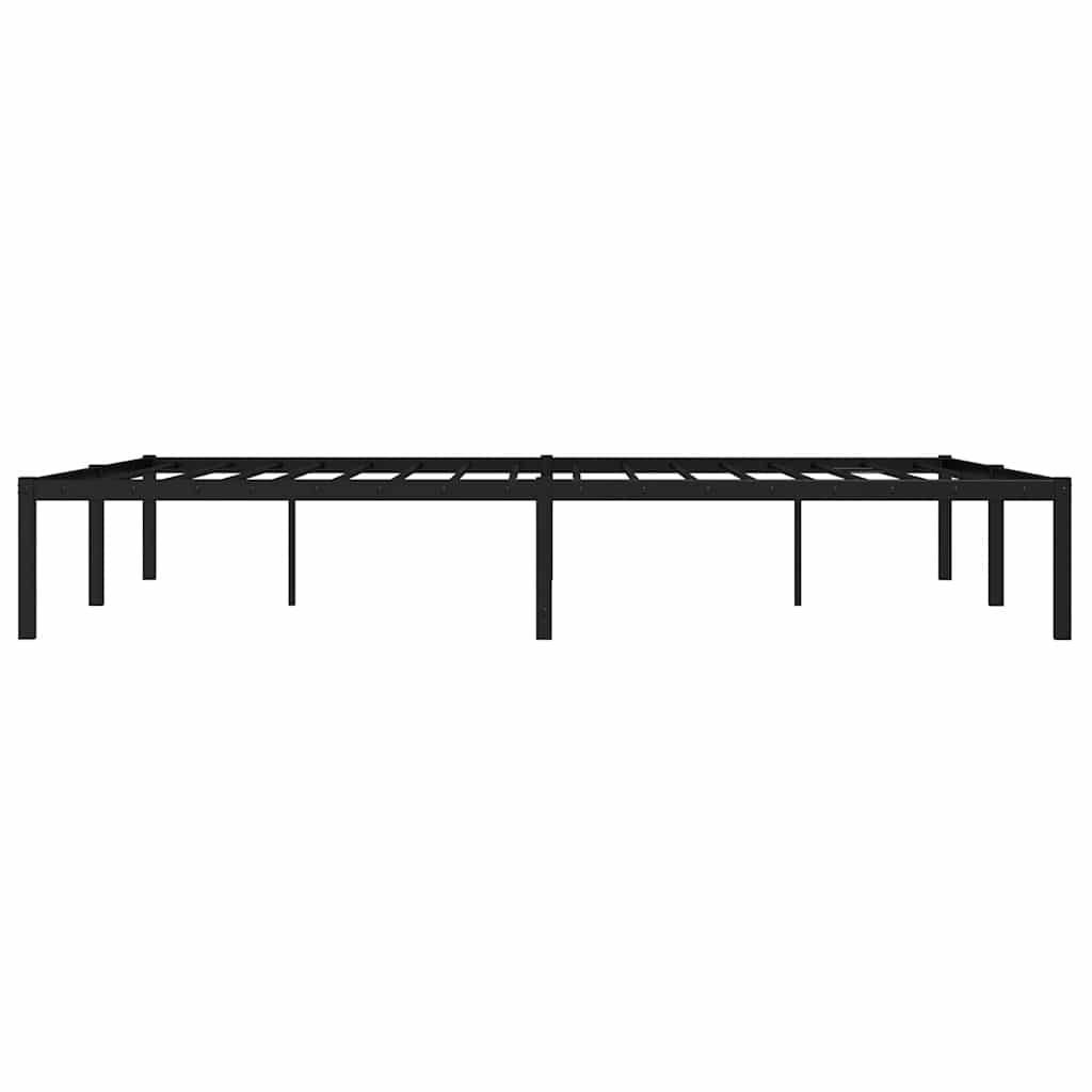 vidaXL Metal Bed Frame without Mattress Black 160x200cm
