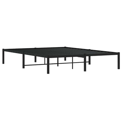 vidaXL Metal Bed Frame without Mattress Black 160x200cm