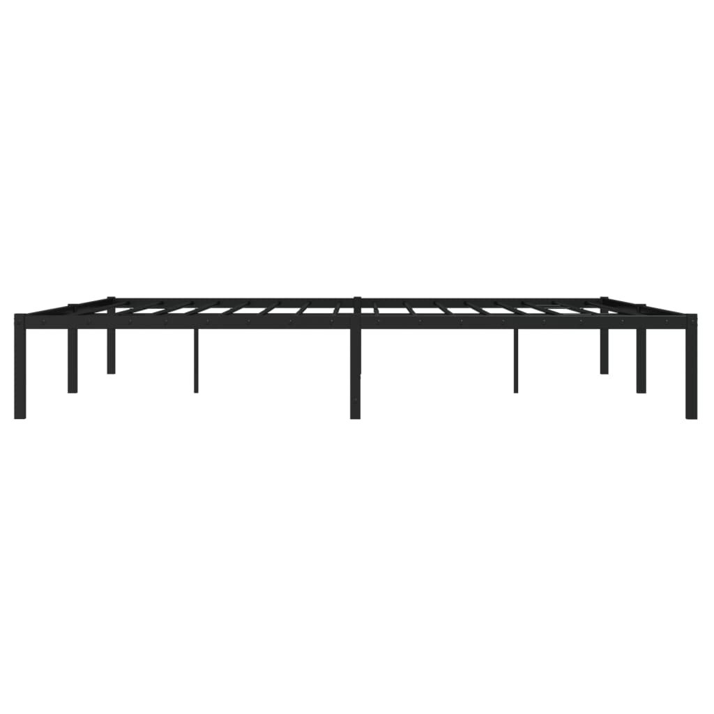 vidaXL Metal Bed Frame without Mattress Black 180x200cm
