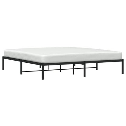 vidaXL Metal Bed Frame without Mattress Black 200x200cm