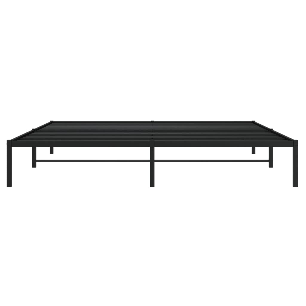 vidaXL Metal Bed Frame without Mattress Black 200x200cm