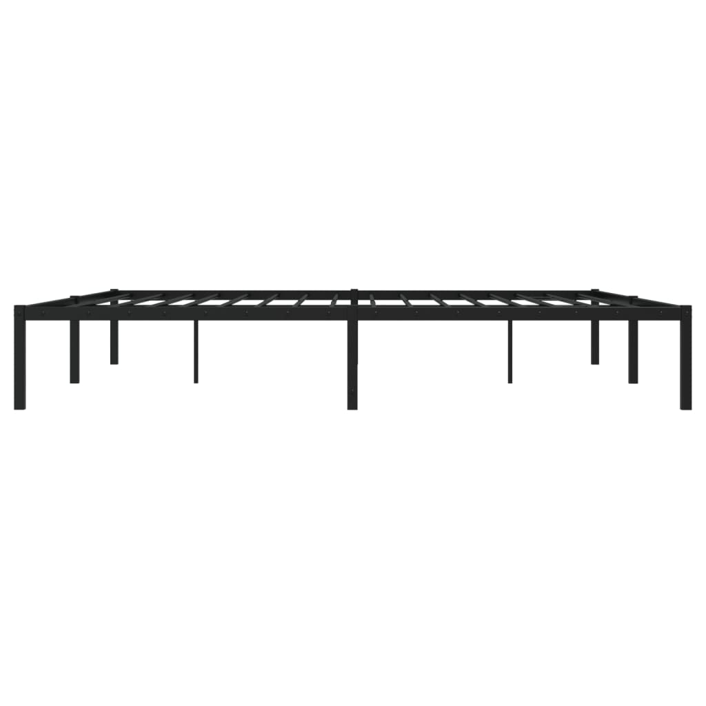 vidaXL Metal Bed Frame without Mattress Black 200x200cm