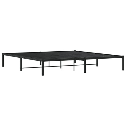vidaXL Metal Bed Frame without Mattress Black 200x200cm