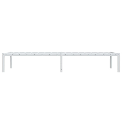vidaXL Metal Bed Frame without Mattress White 75x190cm