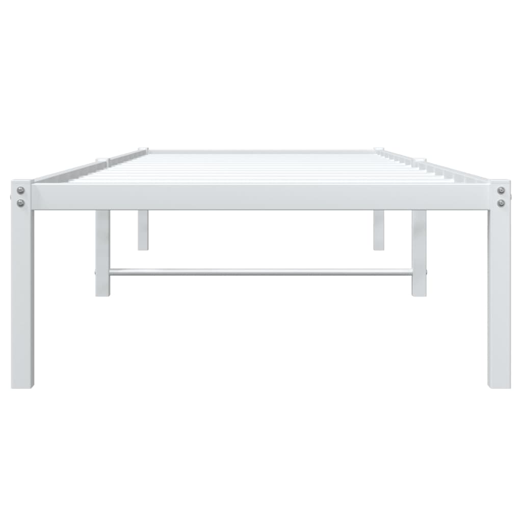 vidaXL Metal Bed Frame without Mattress White 80x200cm