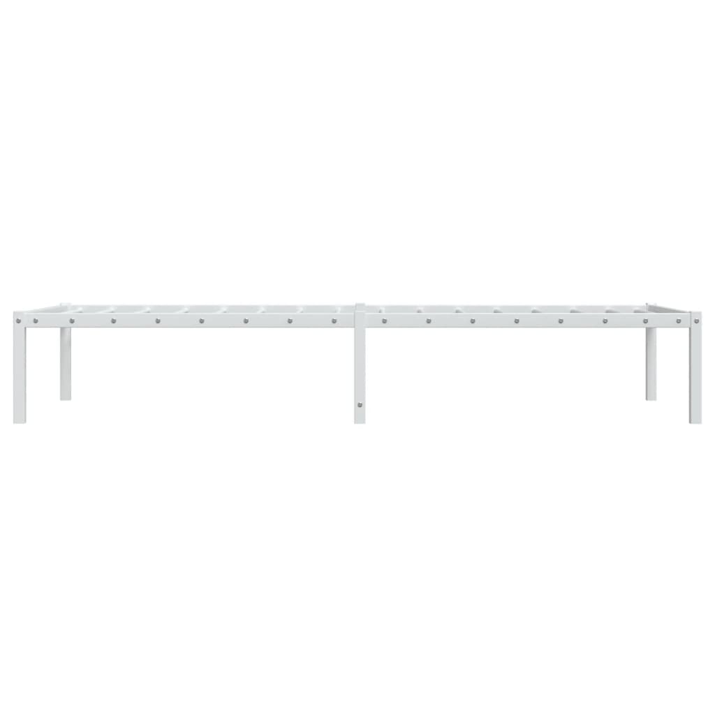 vidaXL Metal Bed Frame without Mattress White 80x200cm