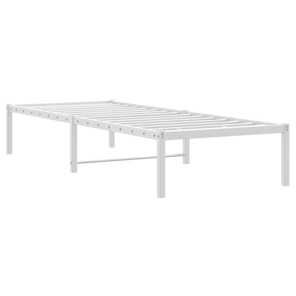 vidaXL Metal Bed Frame without Mattress White 80x200cm