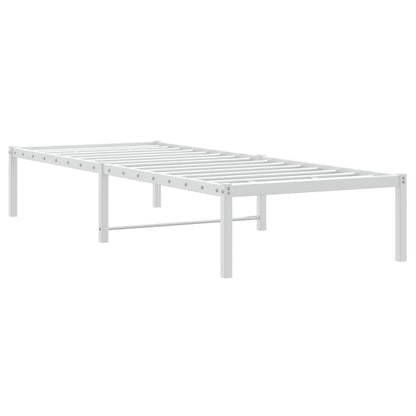 vidaXL Metal Bed Frame without Mattress White 80x200cm