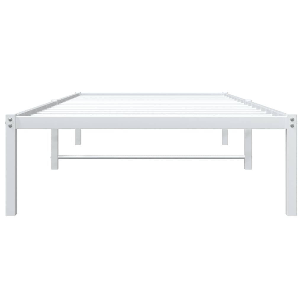 vidaXL Metal Bed Frame without Mattress White 90x190cm