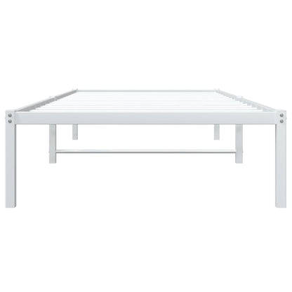 vidaXL Metal Bed Frame without Mattress White 90x190cm