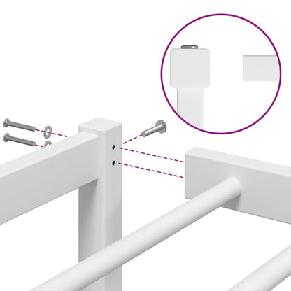 vidaXL Metal Bed Frame without Mattress White 90x190cm