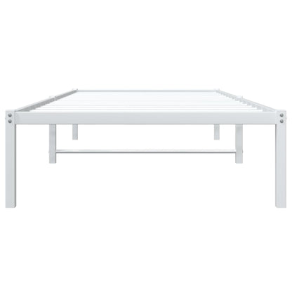 vidaXL Metal Bed Frame without Mattress White 90x200cm