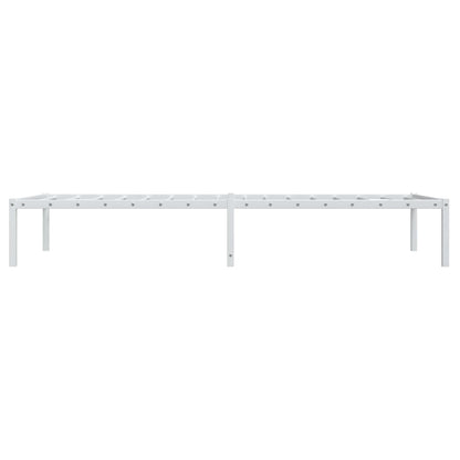 vidaXL Metal Bed Frame without Mattress White 90x200cm