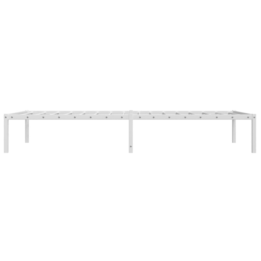 vidaXL Metal Bed Frame without Mattress White 100x190cm