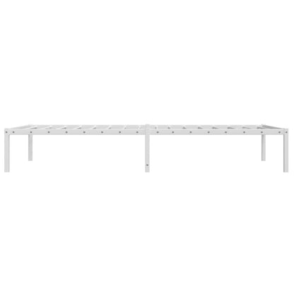 vidaXL Metal Bed Frame without Mattress White 100x190cm