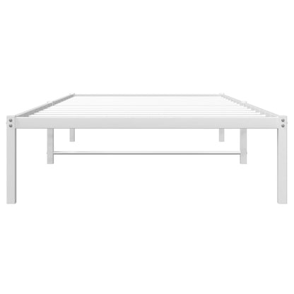 vidaXL Metal Bed Frame without Mattress White 107x203cm