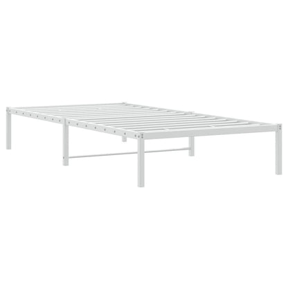 vidaXL Metal Bed Frame without Mattress White 107x203cm