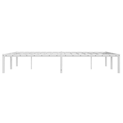 vidaXL Metal Bed Frame without Mattress White 140x200cm