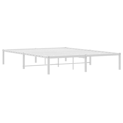 vidaXL Metal Bed Frame without Mattress White 150x200cm