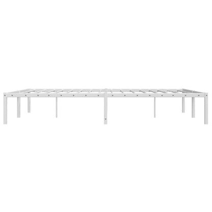 vidaXL Metal Bed Frame without Mattress White 160x200cm