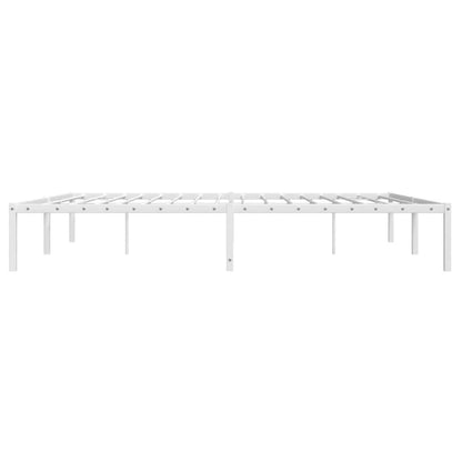 vidaXL Metal Bed Frame without Mattress White 180x200cm