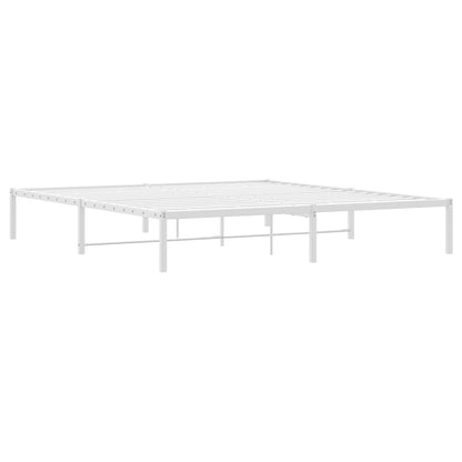 vidaXL Metal Bed Frame without Mattress White 180x200cm