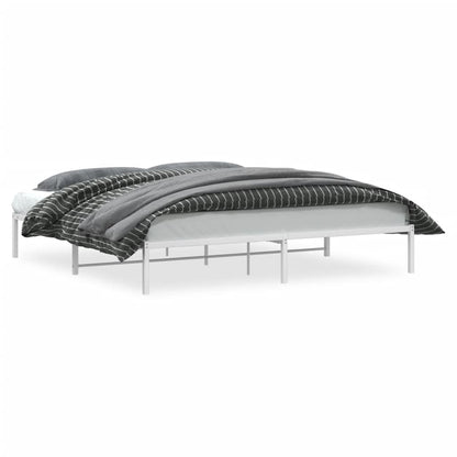 vidaXL Metal Bed Frame without Mattress White 193x203cm
