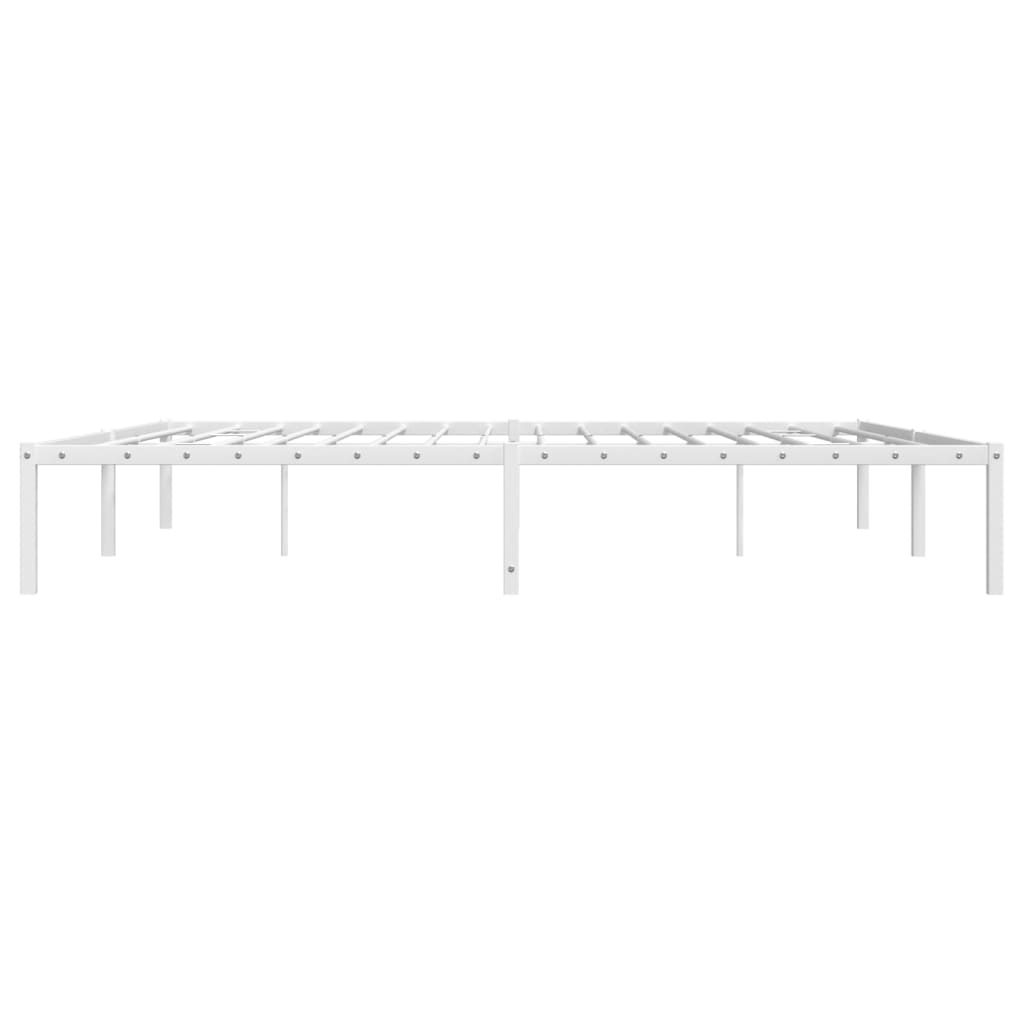 vidaXL Metal Bed Frame without Mattress White 193x203cm