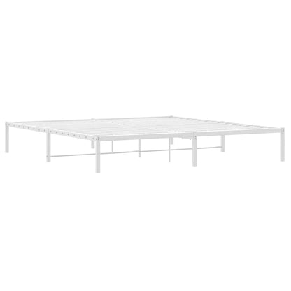 vidaXL Metal Bed Frame without Mattress White 193x203cm