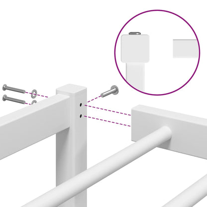 vidaXL Metal Bed Frame without Mattress White 193x203cm