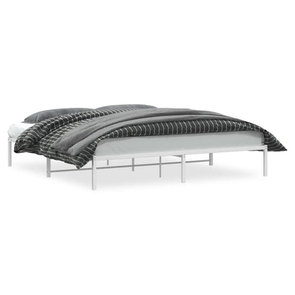 vidaXL Metal Bed Frame without Mattress White 200x200cm
