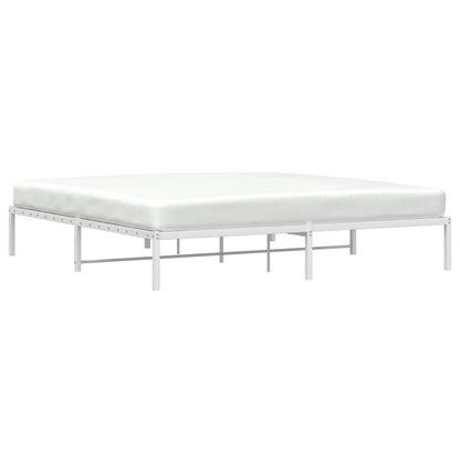 vidaXL Metal Bed Frame without Mattress White 200x200cm