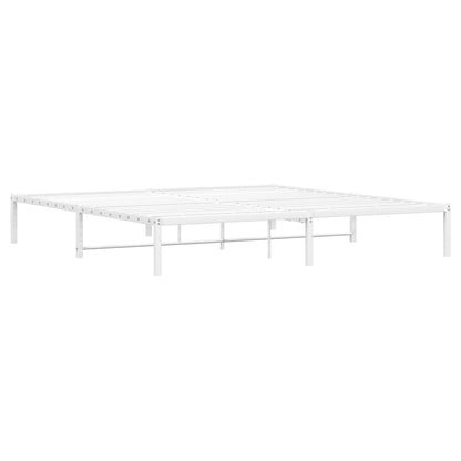 vidaXL Metal Bed Frame without Mattress White 200x200cm
