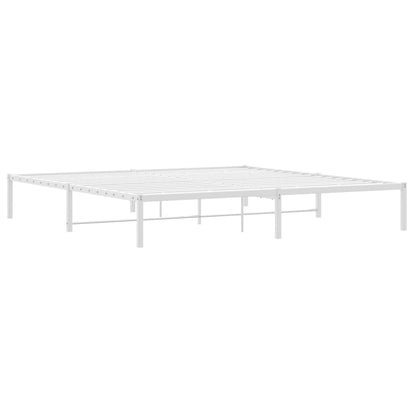 vidaXL Metal Bed Frame without Mattress White 200x200cm