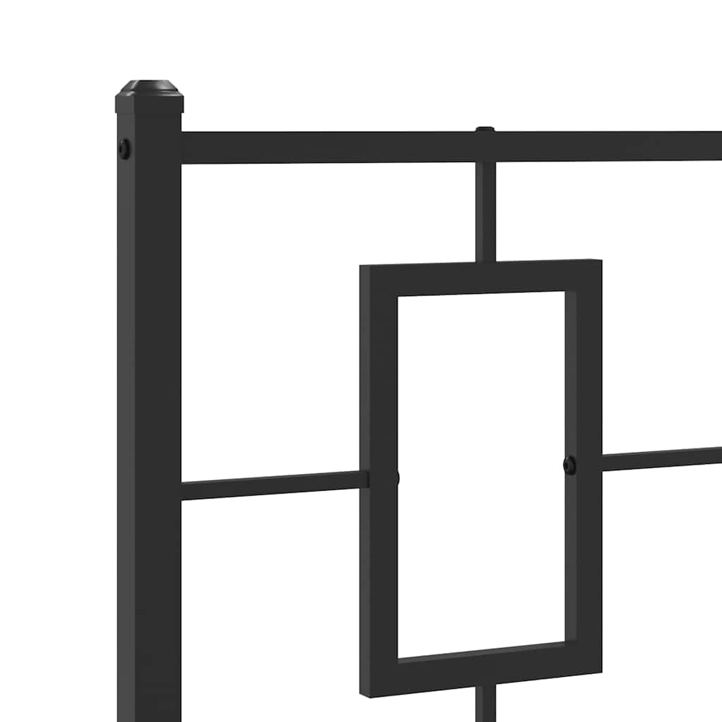 vidaXL Metal Replace Headboard Black 100 cm