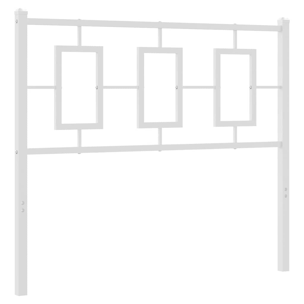 vidaXL Metal Replace Headboard White 100 cm