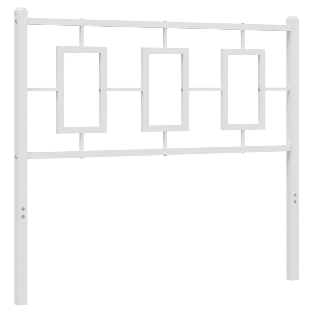 vidaXL Metal Replace Headboard White 100 cm