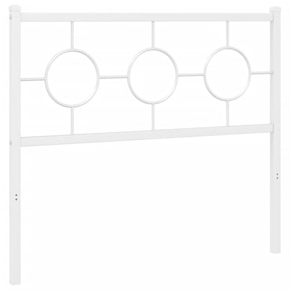 vidaXL Metal Replace Headboard White 100 cm