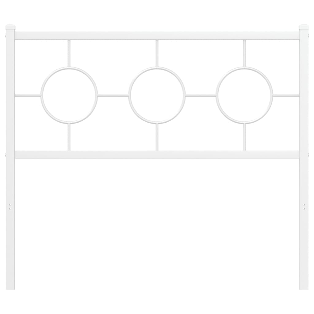 vidaXL Metal Replace Headboard White 100 cm