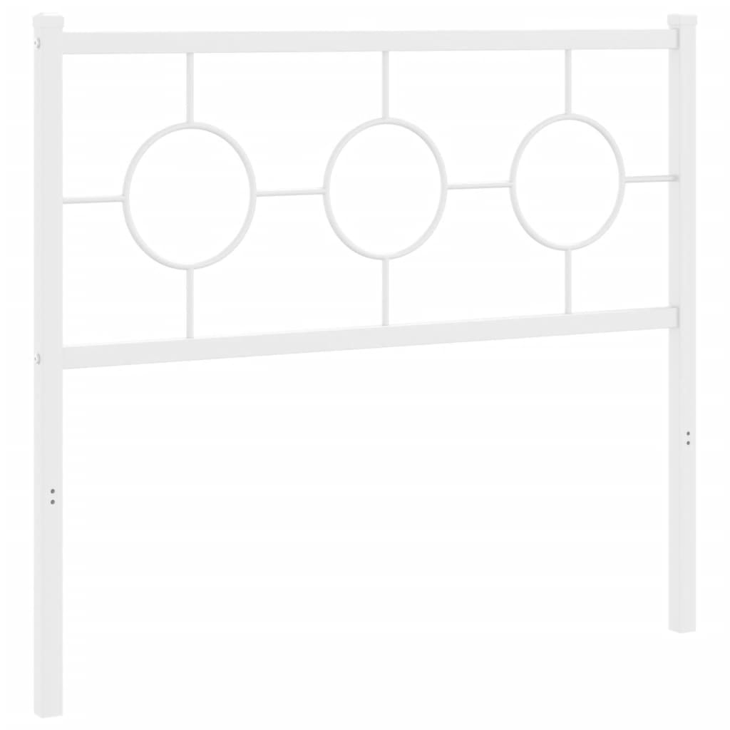 vidaXL Metal Replace Headboard White 100 cm