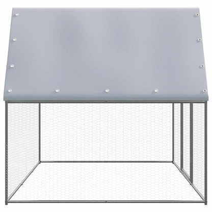 vidaXL Chicken Cage Silver and Grey 3x2x2 m Galvanised Steel