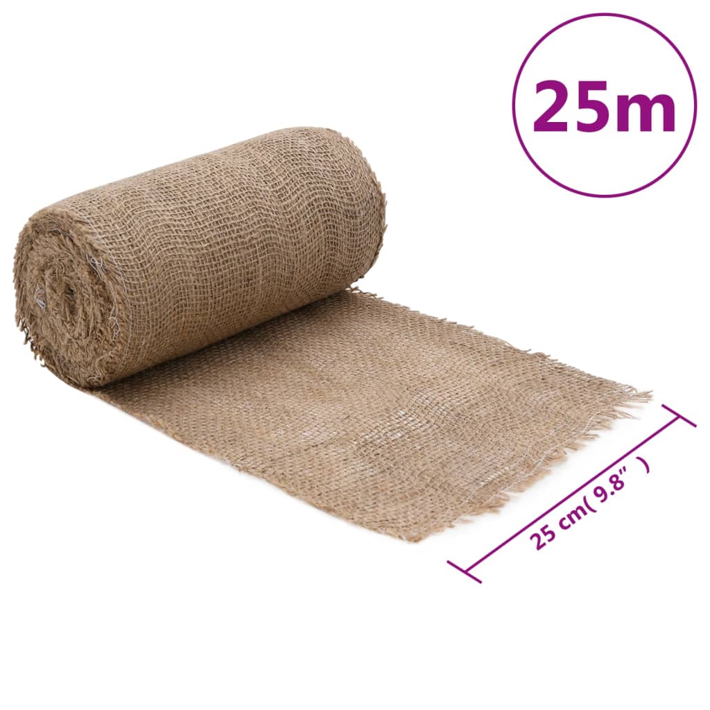 vidaXL Jute Roll 0.25x25 m 100% Jute 200 gsm