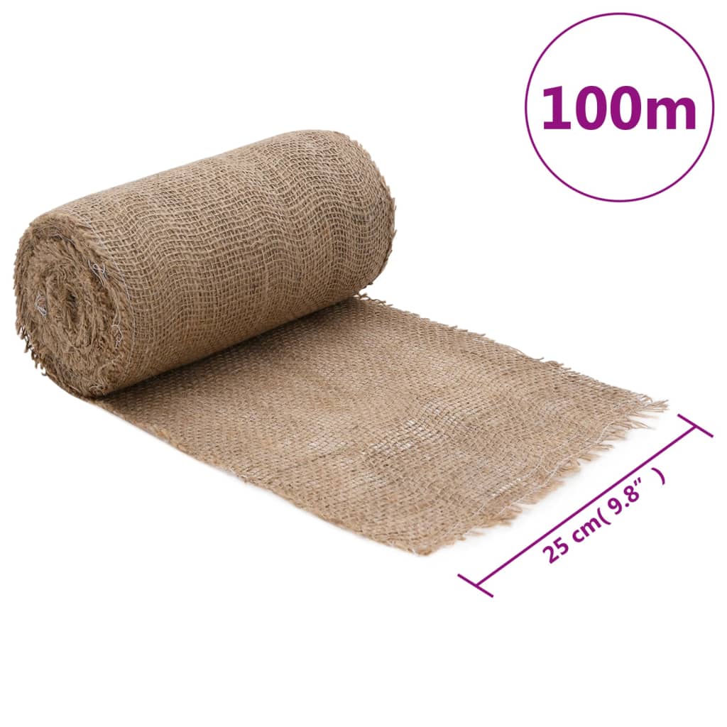 vidaXL Jute Roll 0,25x100 m 100% Jute 200 gsm