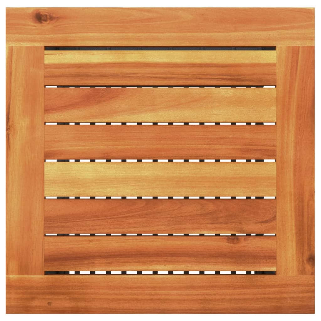 vidaXL 3 Piece Bistro Set with Cushions Black Poly Rattan Acacia Wood