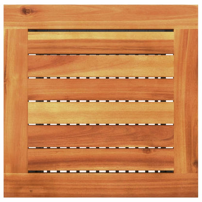 vidaXL Garden Table Black 40x40x42 cm Poly Rattan Acacia Wood