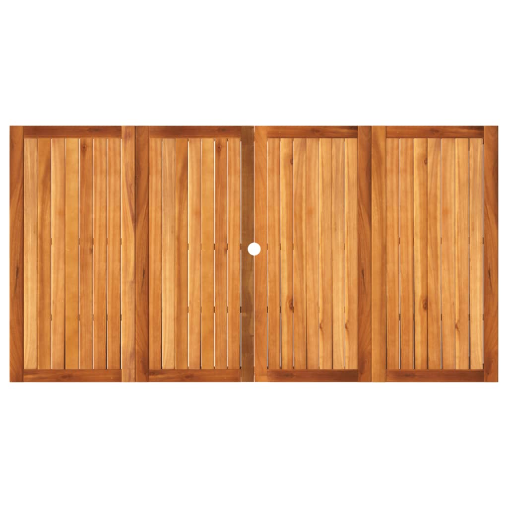 vidaXL Garden Table Beige 180x90x75 cm Poly Rattan Acacia Wood