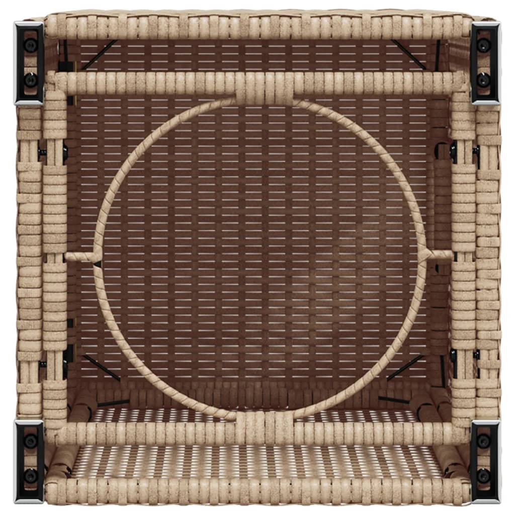 vidaXL Propane Tank Cover Table Beige 40x40x60 cm Poly Rattan
