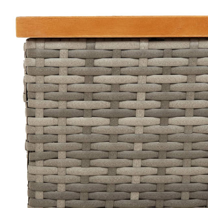 vidaXL Parasol Base Cover Grey 70x70x25 cm Poly Rattan and Acacia