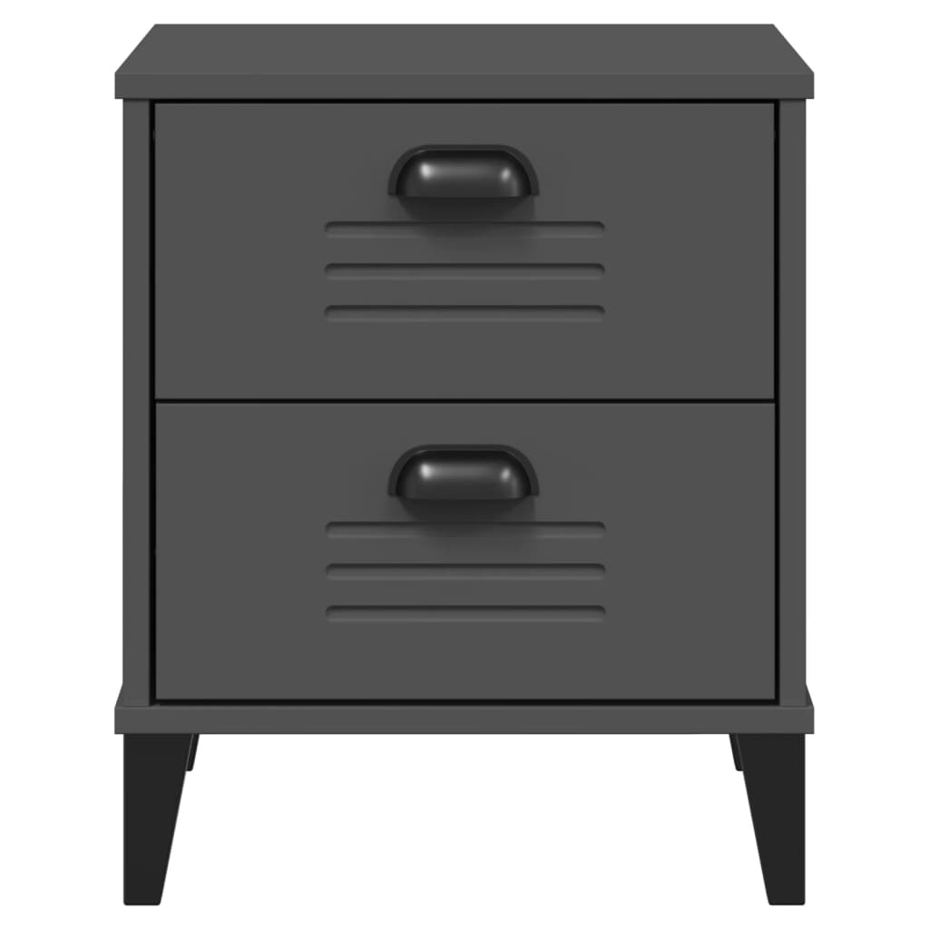 vidaXL Bedside Cabinet VIKEN Anthracite Grey Engineered Wood