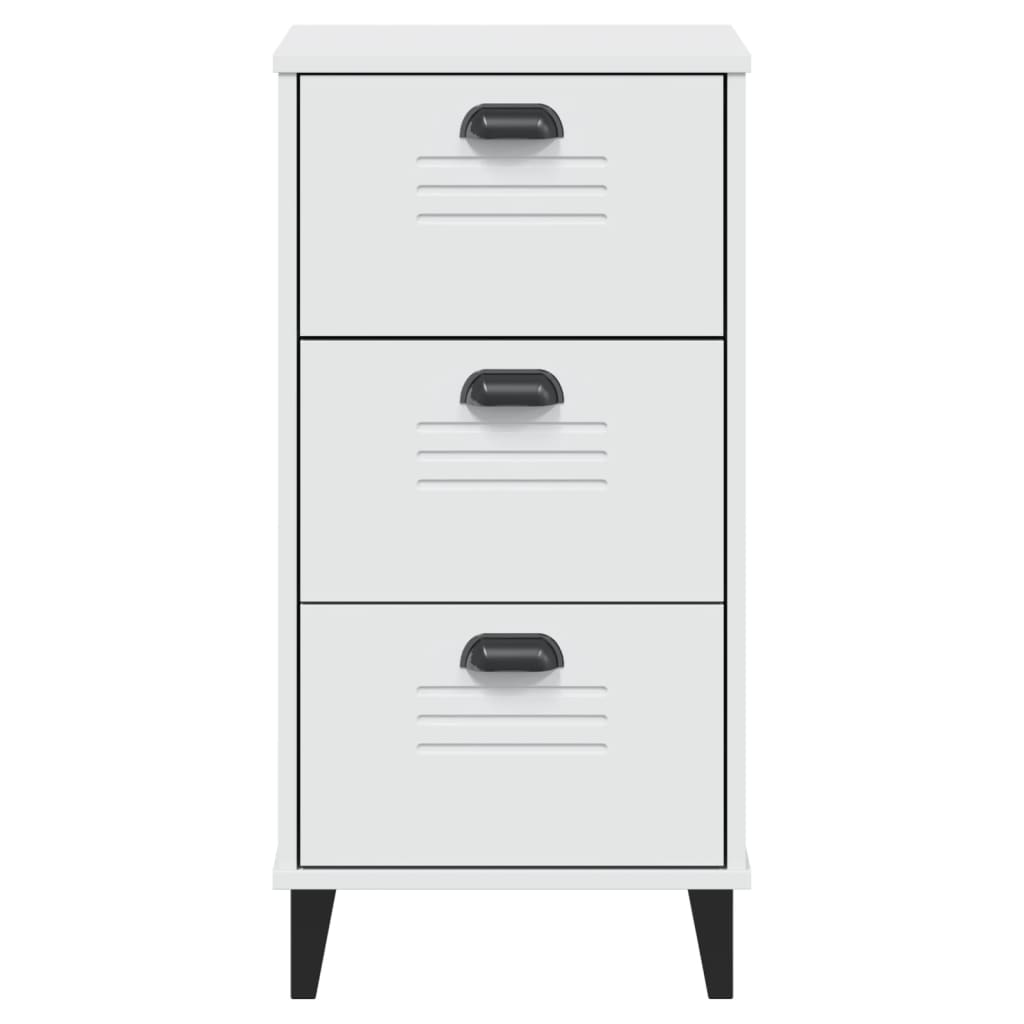 vidaXL Bedside Cabinet VIKEN White Engineered Wood